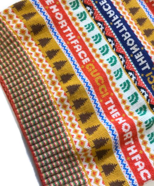 GUCCI（グッチ）GUCCI (グッチ) THE NORTH FACE (ザ ノース フェイス) ロゴニット オレンジ サイズ:Mの古着・服飾アイテム