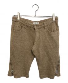 FINAL HOME（ファイナルホーム）の古着「ジップデザイン スウェットハーフパンツ」｜ブラウン