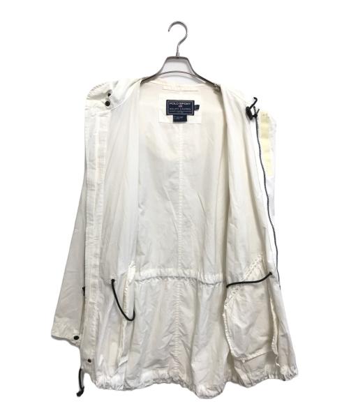 POLO SPORT（ポロスポーツ）POLO SPORT (ポロスポーツ) ナイロンモッズコート ホワイト サイズ:Lの古着・服飾アイテム