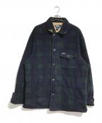 POLO RALPH LAURENポロ・ラルフローレン）の古着「ブラックウォッチタータンフリースジャケット」｜ネイビー×グリーン
