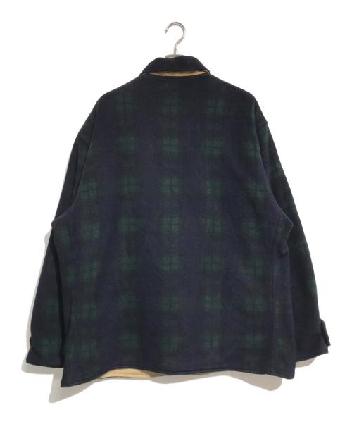 POLO RALPH LAUREN（ポロ・ラルフローレン）POLO RALPH LAUREN (ポロ・ラルフローレン) ブラックウォッチタータンフリースジャケット ネイビー×グリーン サイズ:XLの古着・服飾アイテム