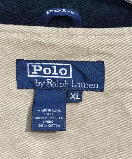 POLO RALPH LAUREN（ポロ・ラルフローレン）POLO RALPH LAUREN (ポロ・ラルフローレン) ブラックウォッチタータンフリースジャケット ネイビー×グリーン サイズ:XLの古着・服飾アイテム