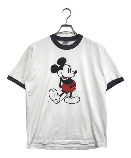 キャラクターTシャツ（キャラクターTシャツ）キャラクターTシャツ (キャラクターTシャツ) 80s DISNEY(ディズニー) キャラクターTシャツ ホワイト×グレー サイズ:XLの古着・服飾アイテム