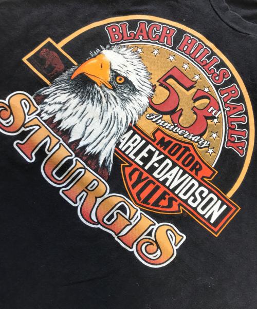 モーターサイクルTシャツ（モーターサイクルTシャツ）モーターサイクルTシャツ (モーターサイクルTシャツ) 90s HARLEY-DAVIDSON(ハーレーダビッドソン) モーターサイクルTシャツ ブラック サイズ:XXLの古着・服飾アイテム