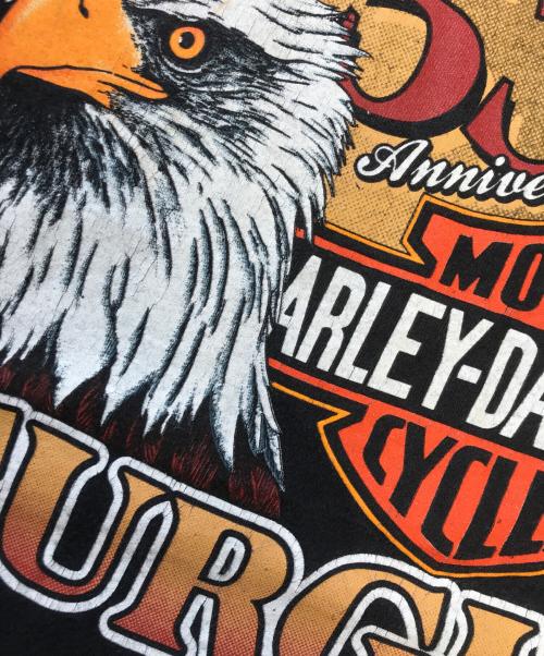 モーターサイクルTシャツ（モーターサイクルTシャツ）モーターサイクルTシャツ (モーターサイクルTシャツ) 90s HARLEY-DAVIDSON(ハーレーダビッドソン) モーターサイクルTシャツ ブラック サイズ:XXLの古着・服飾アイテム