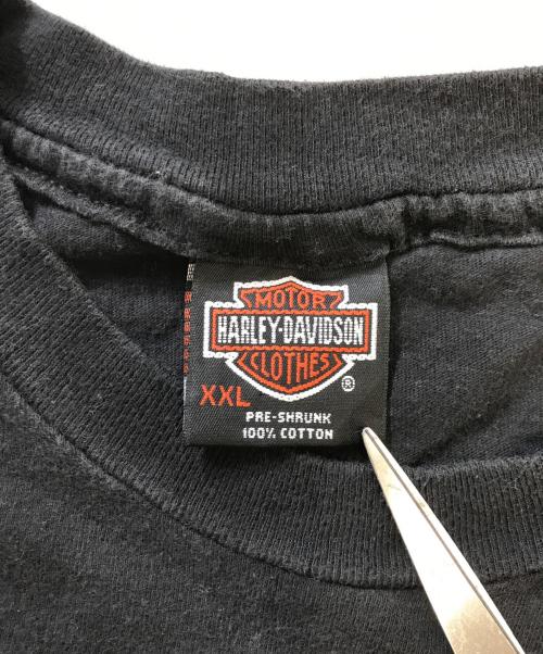 モーターサイクルTシャツ（モーターサイクルTシャツ）モーターサイクルTシャツ (モーターサイクルTシャツ) 90s HARLEY-DAVIDSON(ハーレーダビッドソン) モーターサイクルTシャツ ブラック サイズ:XXLの古着・服飾アイテム