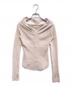 ANDMARYアンドマリー）の古着「Shannon tulle knit tops」｜ピンク