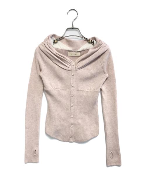 ANDMARY（アンドマリー）ANDMARY (アンドマリー) Shannon tulle knit tops ピンク サイズ:Freeの古着・服飾アイテム