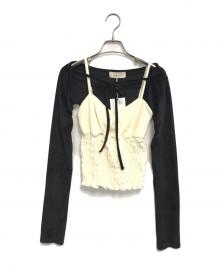 ANDMARY（アンドマリー）の古着「Mei shirring tops」｜ブラック