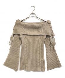 ANDMARY（アンドマリー）の古着「Corrie lace knit set up」｜ベージュ