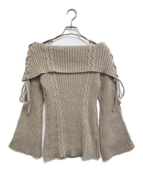 ANDMARY（アンドマリー）ANDMARY (アンドマリー) Corrie lace knit set up ベージュ サイズ:Freeの古着・服飾アイテム
