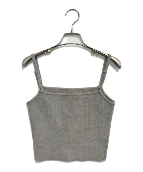 ANDMARY（アンドマリー）ANDMARY (アンドマリー) Argyle ribbon knit set up グレー サイズ:Freeの古着・服飾アイテム