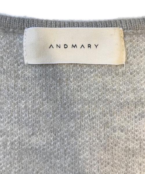 ANDMARY（アンドマリー）ANDMARY (アンドマリー) Argyle ribbon knit set up グレー サイズ:Freeの古着・服飾アイテム