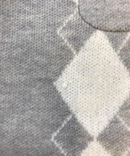 ANDMARY（アンドマリー）ANDMARY (アンドマリー) Argyle ribbon knit set up グレー サイズ:Freeの古着・服飾アイテム