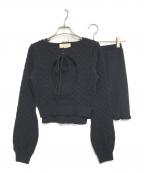 ANDMARYアンドマリー）の古着「Emma ribbon set up」｜ブラック