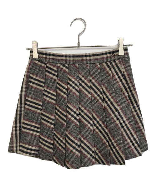 ANDMARY（アンドマリー）ANDMARY (アンドマリー) Monica check pleats mini skirt ブラウン サイズ:Mの古着・服飾アイテム
