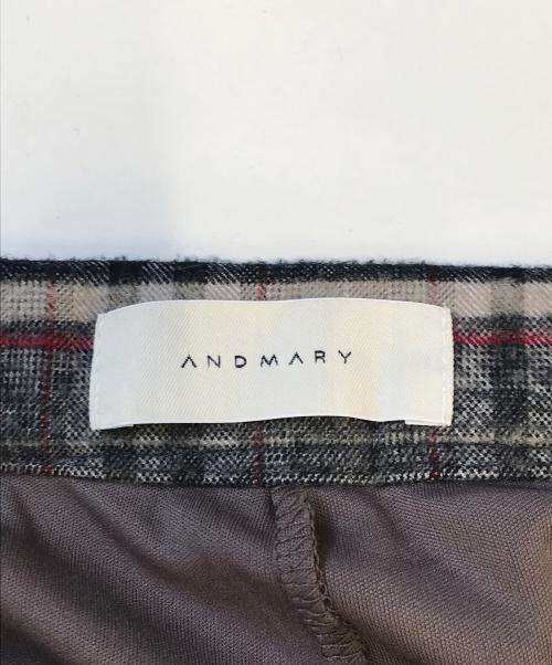 ANDMARY（アンドマリー）ANDMARY (アンドマリー) Monica check pleats mini skirt ブラウン サイズ:Mの古着・服飾アイテム