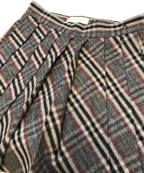 ANDMARY（アンドマリー）ANDMARY (アンドマリー) Monica check pleats mini skirt ブラウン サイズ:Mの古着・服飾アイテム