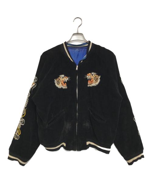 VINTAGE（ヴィンテージ）VINTAGE (ヴィンテージ) スカジャン ブラック×ブルー サイズ:表記なしの古着・服飾アイテム