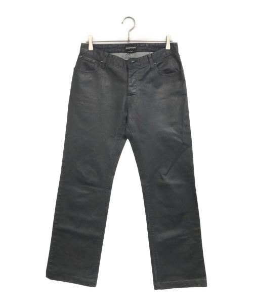 EMPORIO ARMANI（エンポリオ アルマーニ）EMPORIO ARMANI (エンポリオ アルマーニ) コーティングデニムパンツ ブラック サイズ:W30の古着・服飾アイテム