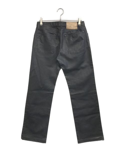 EMPORIO ARMANI（エンポリオ アルマーニ）EMPORIO ARMANI (エンポリオ アルマーニ) コーティングデニムパンツ ブラック サイズ:W30の古着・服飾アイテム