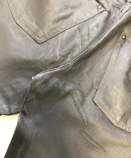 EMPORIO ARMANI（エンポリオ アルマーニ）EMPORIO ARMANI (エンポリオ アルマーニ) コーティングデニムパンツ ブラック サイズ:W30の古着・服飾アイテム