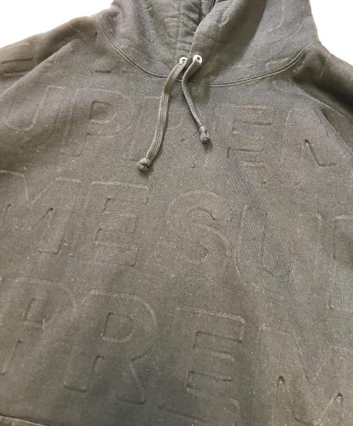SUPREME（シュプリーム）SUPREME (シュプリーム) Embossed Logo Hooded Sweatshirt ブラック サイズ:XLの古着・服飾アイテム