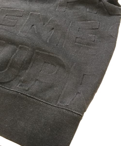 SUPREME（シュプリーム）SUPREME (シュプリーム) Embossed Logo Hooded Sweatshirt ブラック サイズ:XLの古着・服飾アイテム