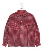 VINTAGEヴィンテージ）の古着「Print Cords Shirt」｜レッド