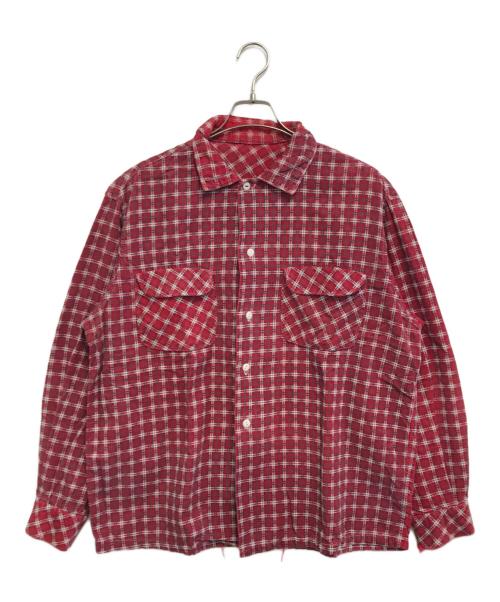 VINTAGE（ヴィンテージ）VINTAGE (ヴィンテージ) Print Cords Shirt レッド サイズ:表記なしの古着・服飾アイテム