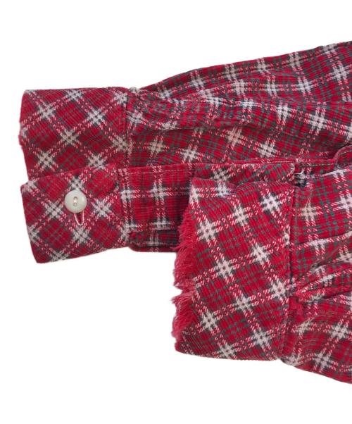 VINTAGE（ヴィンテージ）VINTAGE (ヴィンテージ) Print Cords Shirt レッド サイズ:表記なしの古着・服飾アイテム