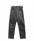 VANSONバンソン）の古着「レザーパンツ」｜ブラック