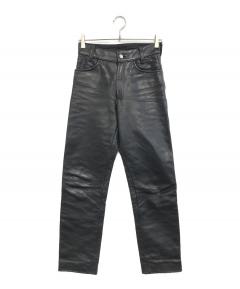 中古・古着通販】VANSON (バンソン) レザーパンツ ブラック サイズ:W31