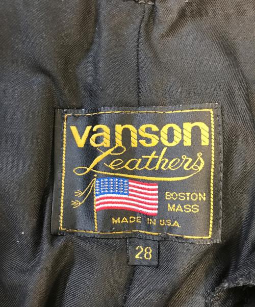 VANSON（バンソン）VANSON (バンソン) レザーパンツ ブラック サイズ:28の古着・服飾アイテム
