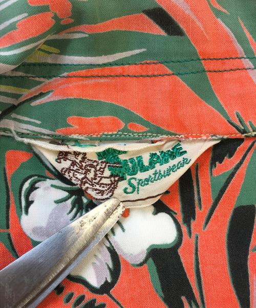 TULANE（テュレーン）TULANE (テュレーン) アロハシャツ オレンジ サイズ:不明の古着・服飾アイテム