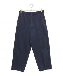 COMME des GARCONS HOMME（コムデギャルソン オム）の古着「コットンワイドパンツ」｜ネイビー