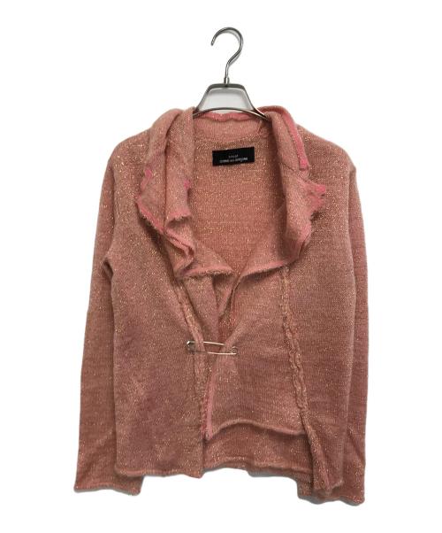 tricot COMME des GARCONS（トリココムデギャルソン）tricot COMME des GARCONS (トリココムデギャルソン) 変形ラメニットジャケット ピンク サイズ:表記なしの古着・服飾アイテム