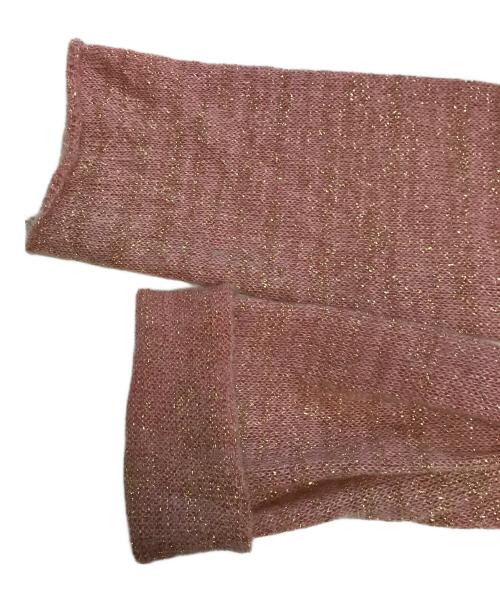 tricot COMME des GARCONS（トリココムデギャルソン）tricot COMME des GARCONS (トリココムデギャルソン) 変形ラメニットジャケット ピンク サイズ:表記なしの古着・服飾アイテム