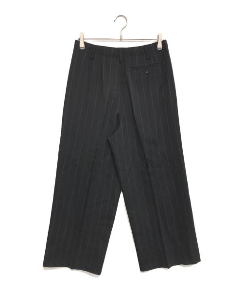 tricot COMME des GARCONS（トリココムデギャルソン）tricot COMME des GARCONS (トリココムデギャルソン) ワイドストライプパンツ ブラック サイズ:Mの古着・服飾アイテム