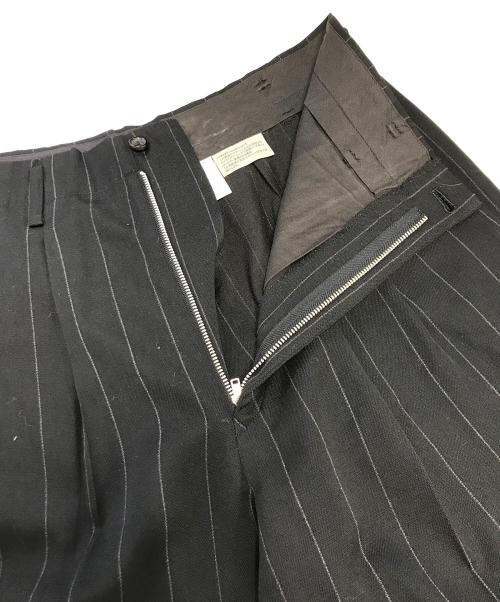 tricot COMME des GARCONS（トリココムデギャルソン）tricot COMME des GARCONS (トリココムデギャルソン) ワイドストライプパンツ ブラック サイズ:Mの古着・服飾アイテム
