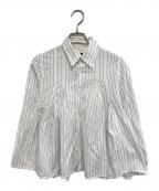 tricot COMME des GARCONSトリココムデギャルソン）の古着「変形ストライプシャツ」｜ホワイト