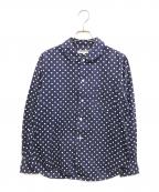 COMME des GARCONSコムデギャルソン）の古着「丸襟ドットシャツ」｜ネイビー