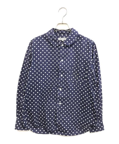COMME des GARCONS（コムデギャルソン）COMME des GARCONS (コムデギャルソン) 丸襟ドットシャツ ネイビー サイズ:Mの古着・服飾アイテム