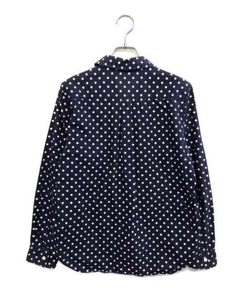 COMME des GARCONS（コムデギャルソン）COMME des GARCONS (コムデギャルソン) 丸襟ドットシャツ ネイビー サイズ:Mの古着・服飾アイテム