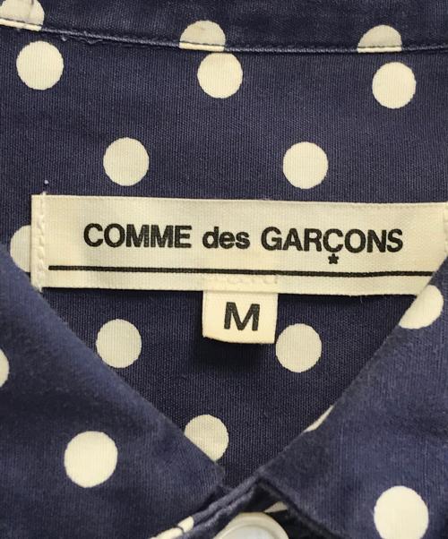 COMME des GARCONS（コムデギャルソン）COMME des GARCONS (コムデギャルソン) 丸襟ドットシャツ ネイビー サイズ:Mの古着・服飾アイテム