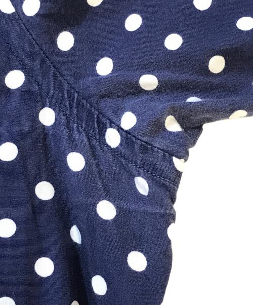 COMME des GARCONS（コムデギャルソン）COMME des GARCONS (コムデギャルソン) 丸襟ドットシャツ ネイビー サイズ:Mの古着・服飾アイテム