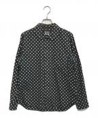 BLACK COMME des GARCONSブラックコムデギャルソン）の古着「丸襟ドットシャツ」｜ブラック