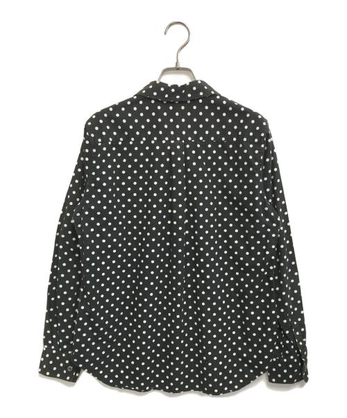 BLACK COMME des GARCONS（ブラックコムデギャルソン）BLACK COMME des GARCONS (ブラックコムデギャルソン) 丸襟ドットシャツ ブラック サイズ:Mの古着・服飾アイテム