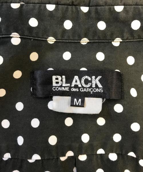 BLACK COMME des GARCONS（ブラックコムデギャルソン）BLACK COMME des GARCONS (ブラックコムデギャルソン) 丸襟ドットシャツ ブラック サイズ:Mの古着・服飾アイテム