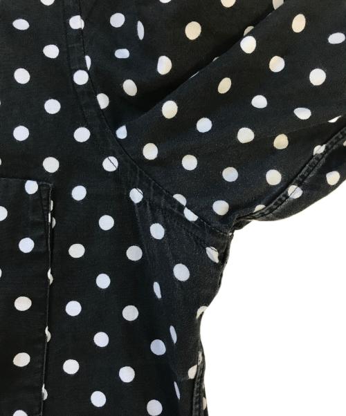 BLACK COMME des GARCONS（ブラックコムデギャルソン）BLACK COMME des GARCONS (ブラックコムデギャルソン) 丸襟ドットシャツ ブラック サイズ:Mの古着・服飾アイテム